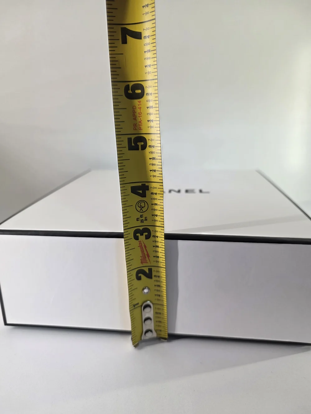 Authentic CHANEL White and Black Gift Box-7.75